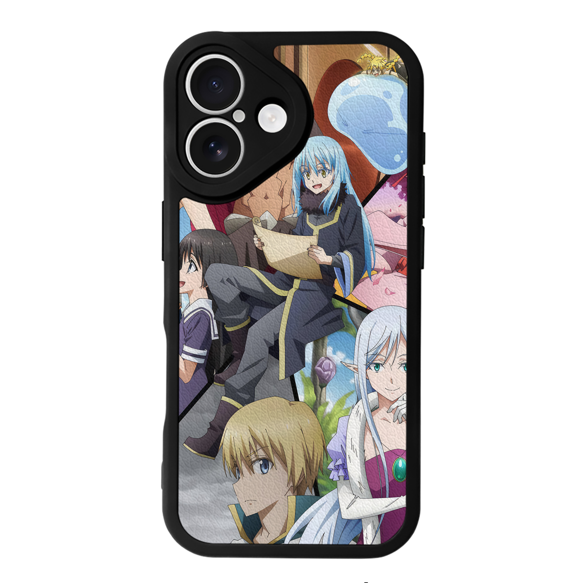 （画像用） 転スラ Regarding Reincarnated to Slime 【iPhone 16シリーズ対応】シリコンスマホケース（レザー調） 材質：シリコン